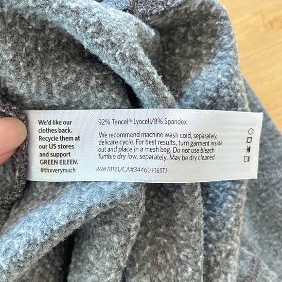 Eileen Fisher – Gray Fleece-Lined Long Sleeve Pullover Tunic Sweater - Picture 6 of 6